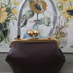 Coach Black Currant Small Kisslock Bag